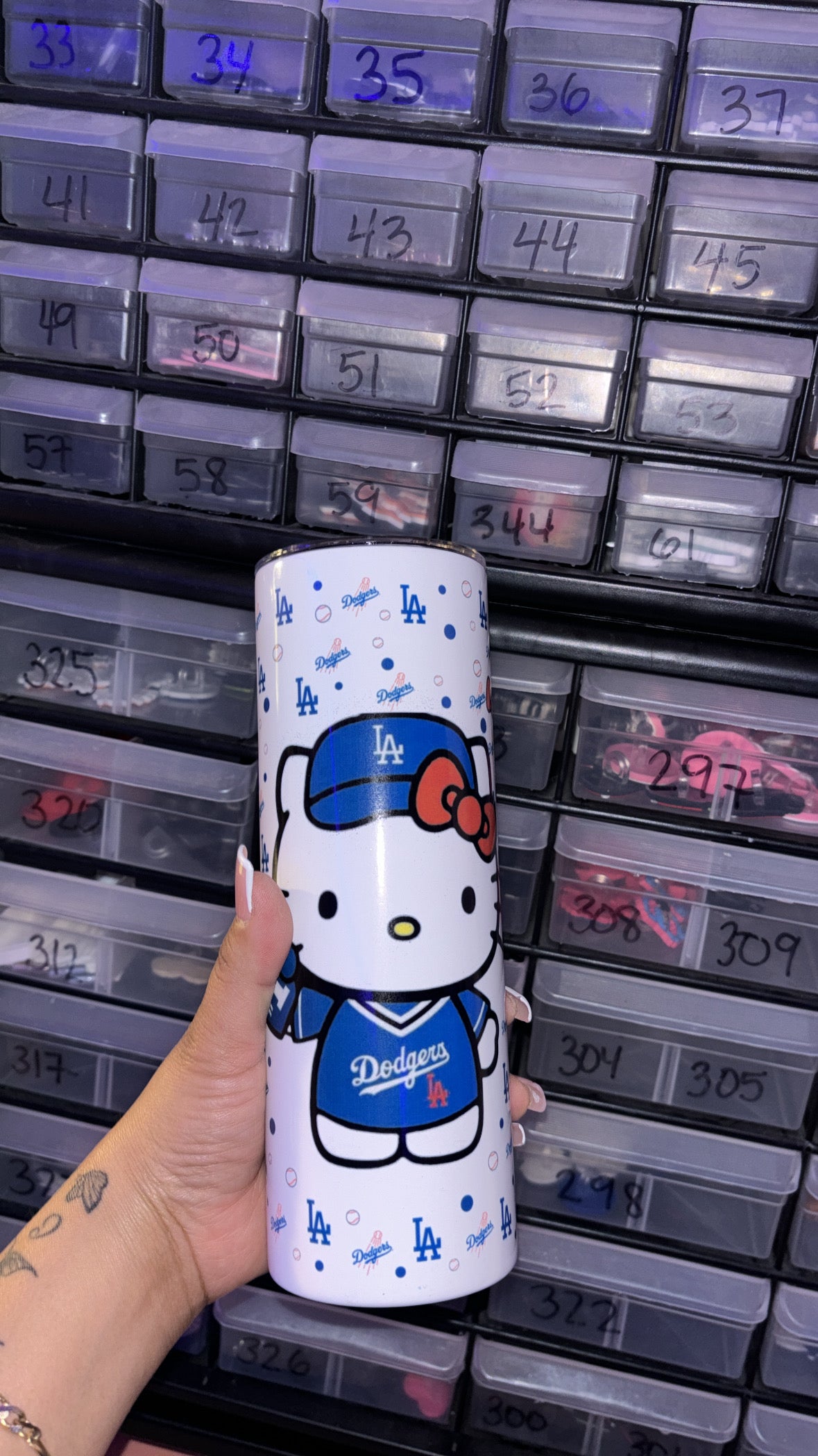 Dodgers Kitty 20oz Tumbler