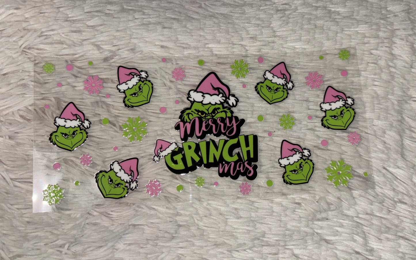 Grinchy xmas 16oz UVDTF Wraps