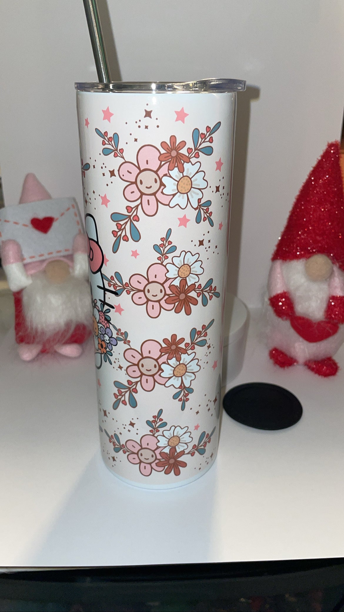 Kitty Flowers 20oz Tumbler
