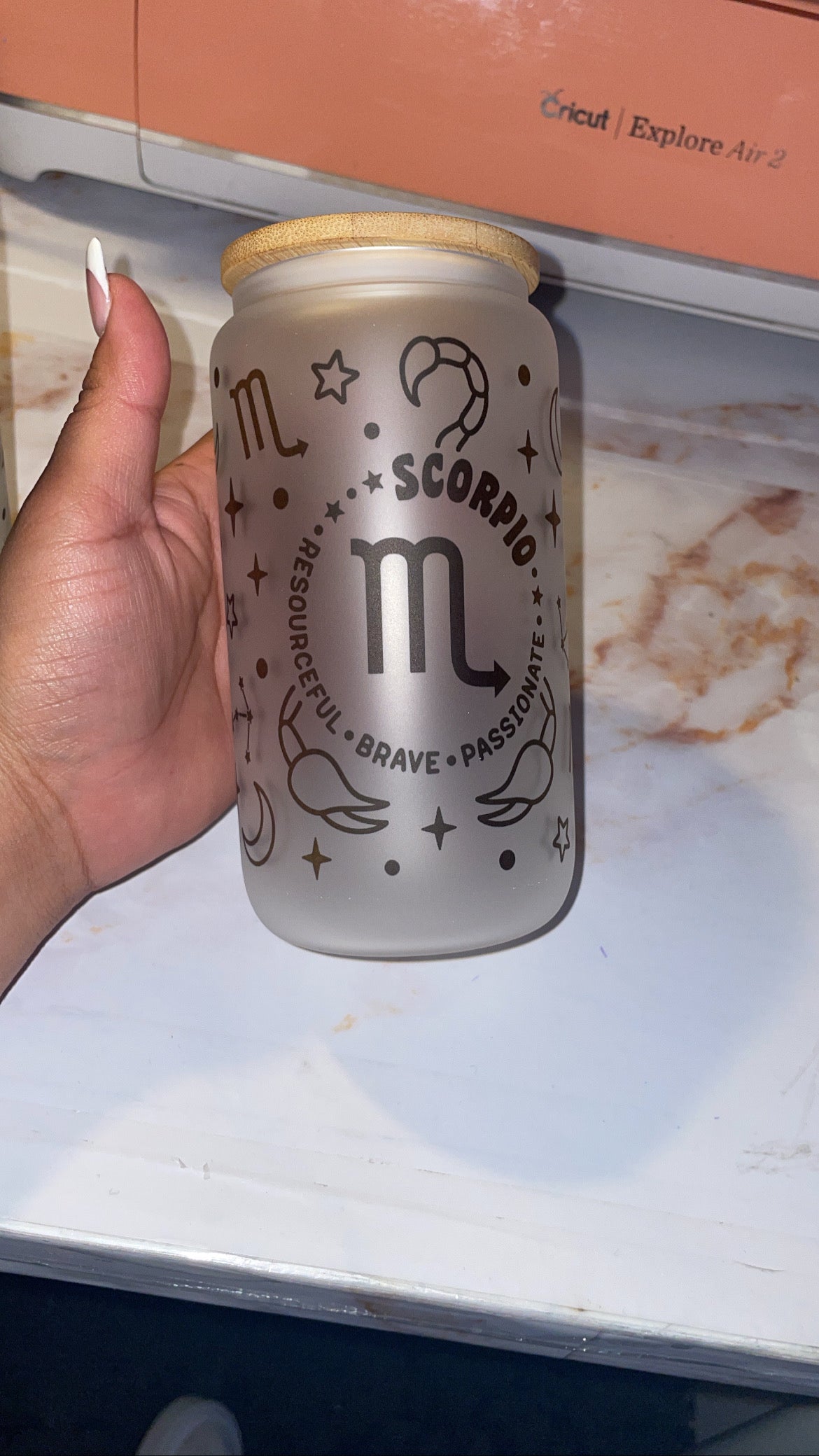 Zodiac 16oz Glass Cup