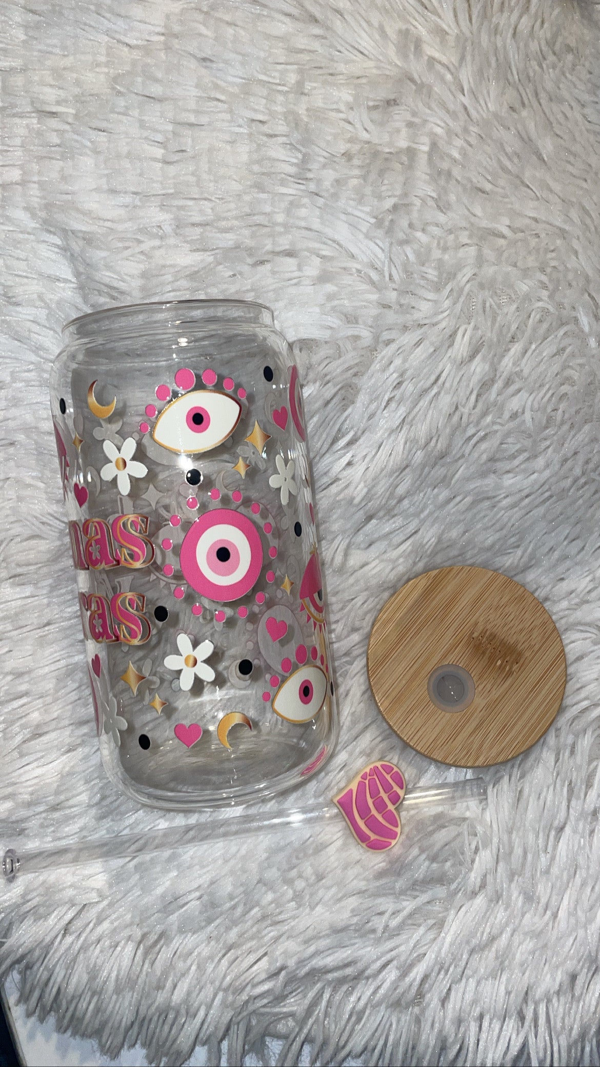 Buenas Vibras 16oz glass can cup
