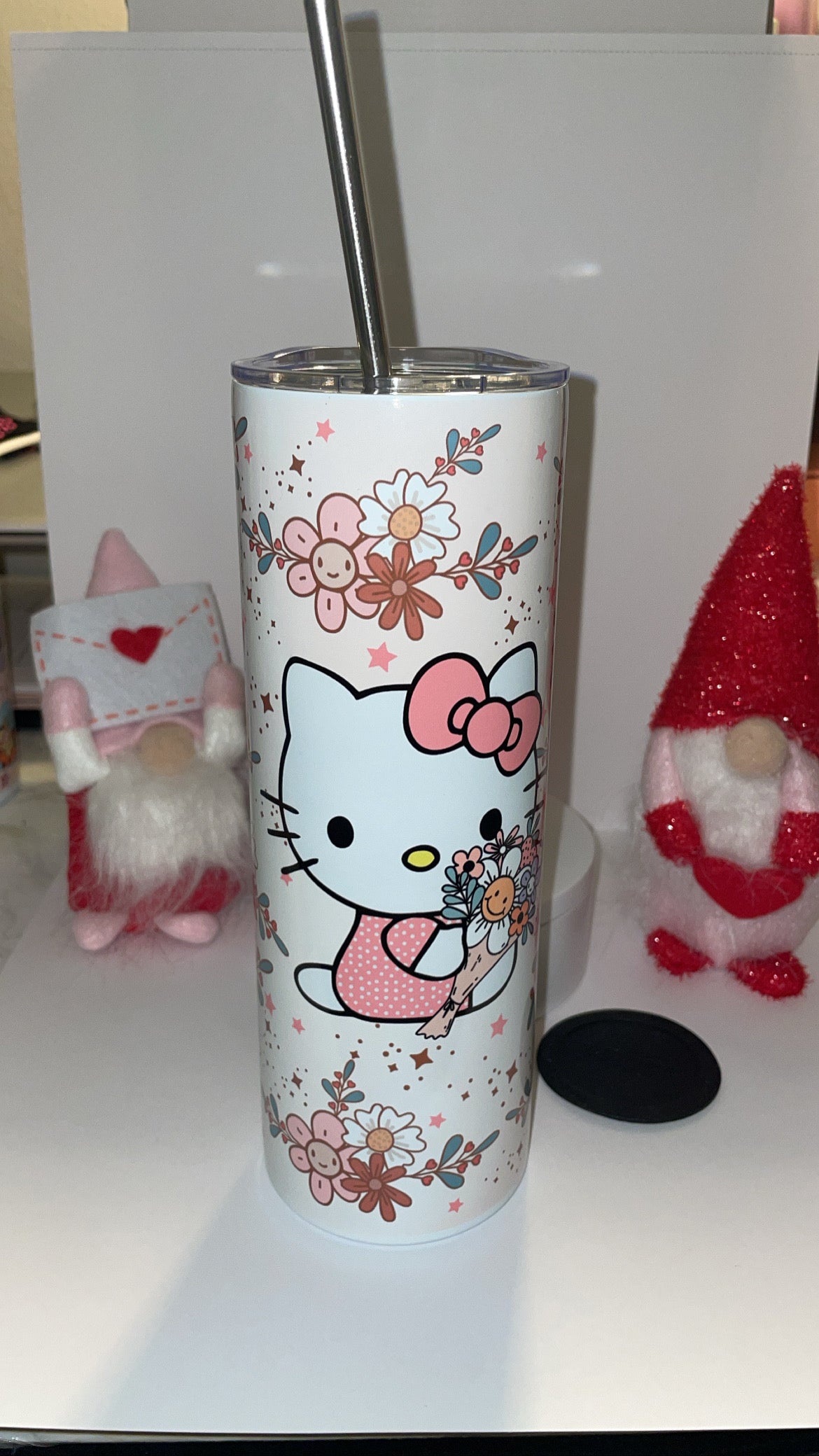 Kitty Flowers 20oz Tumbler