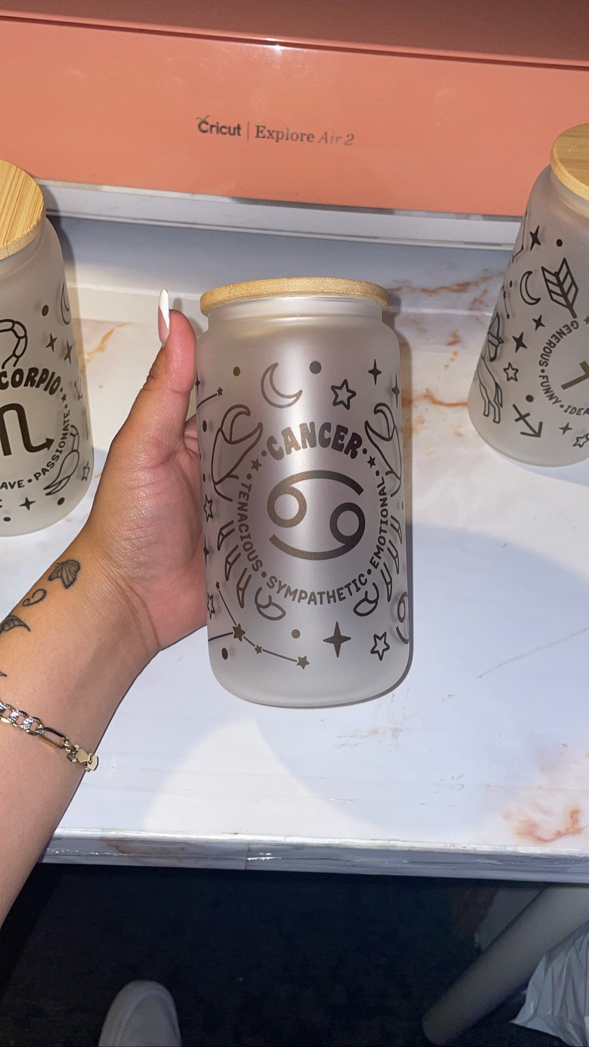 Zodiac 16oz Glass Cup