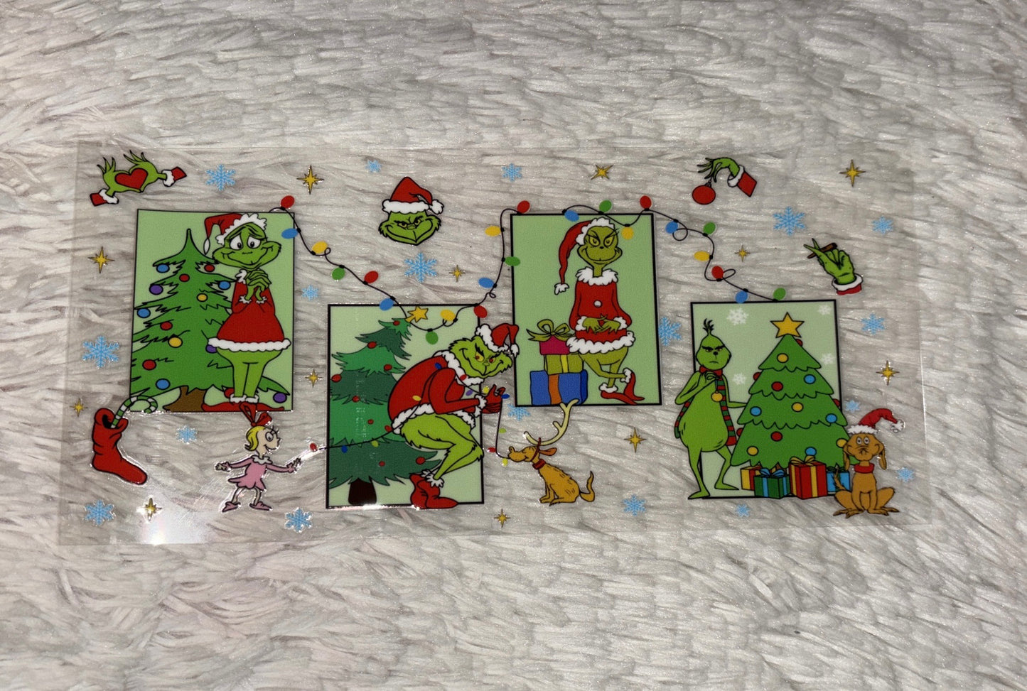 Grinchy xmas 16oz UVDTF Wraps