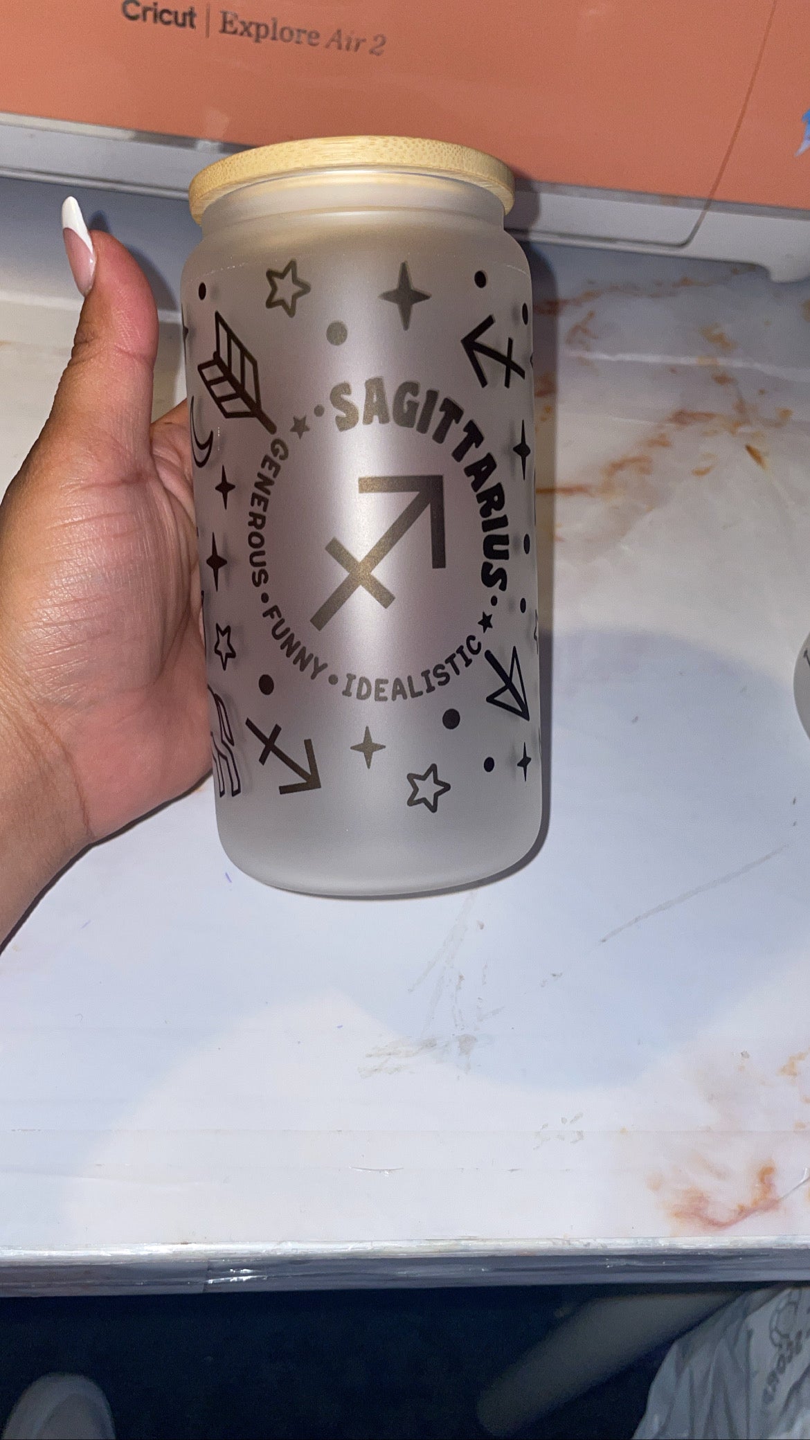 Zodiac 16oz Glass Cup