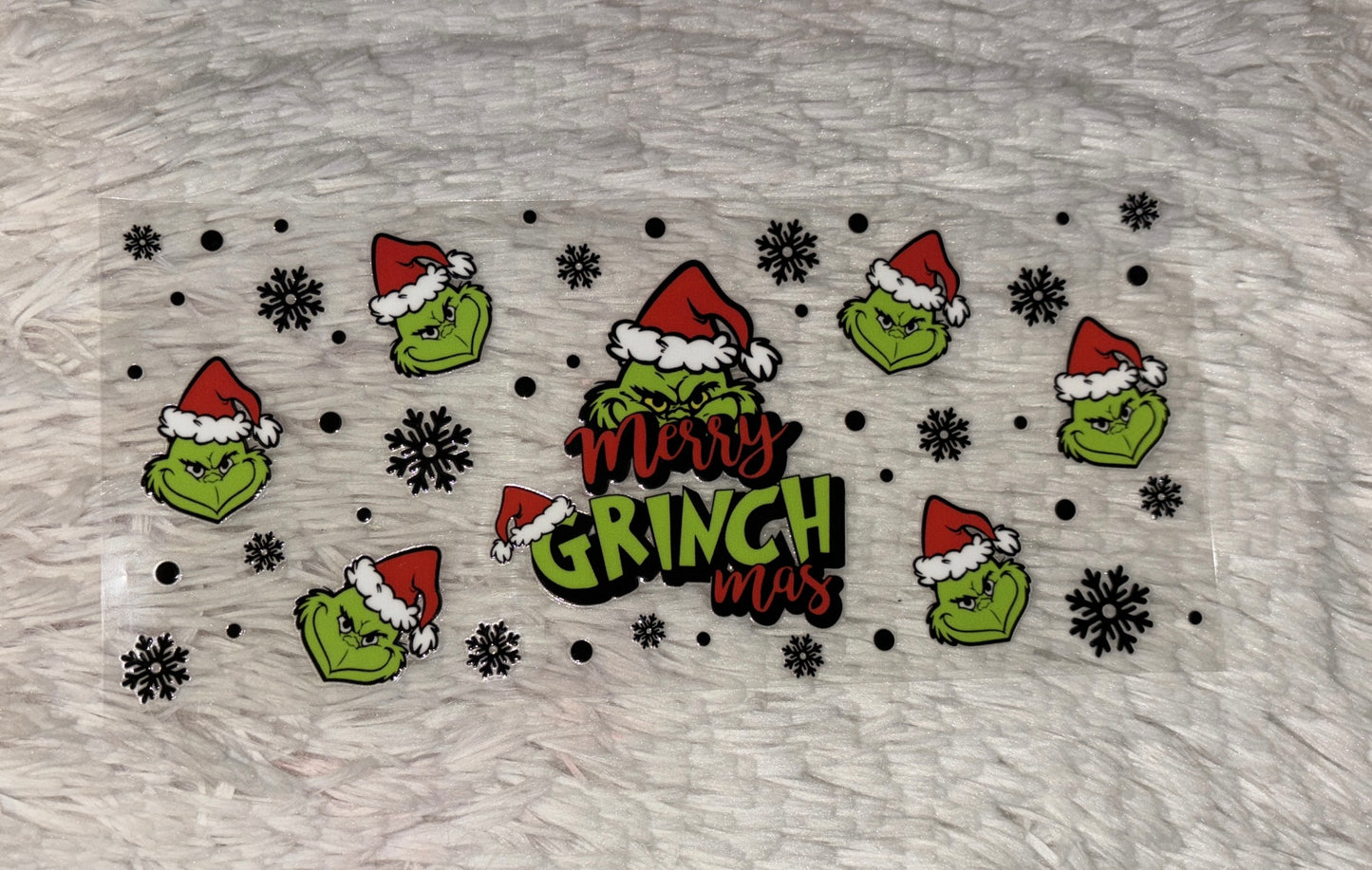 Grinchy xmas 16oz UVDTF Wraps