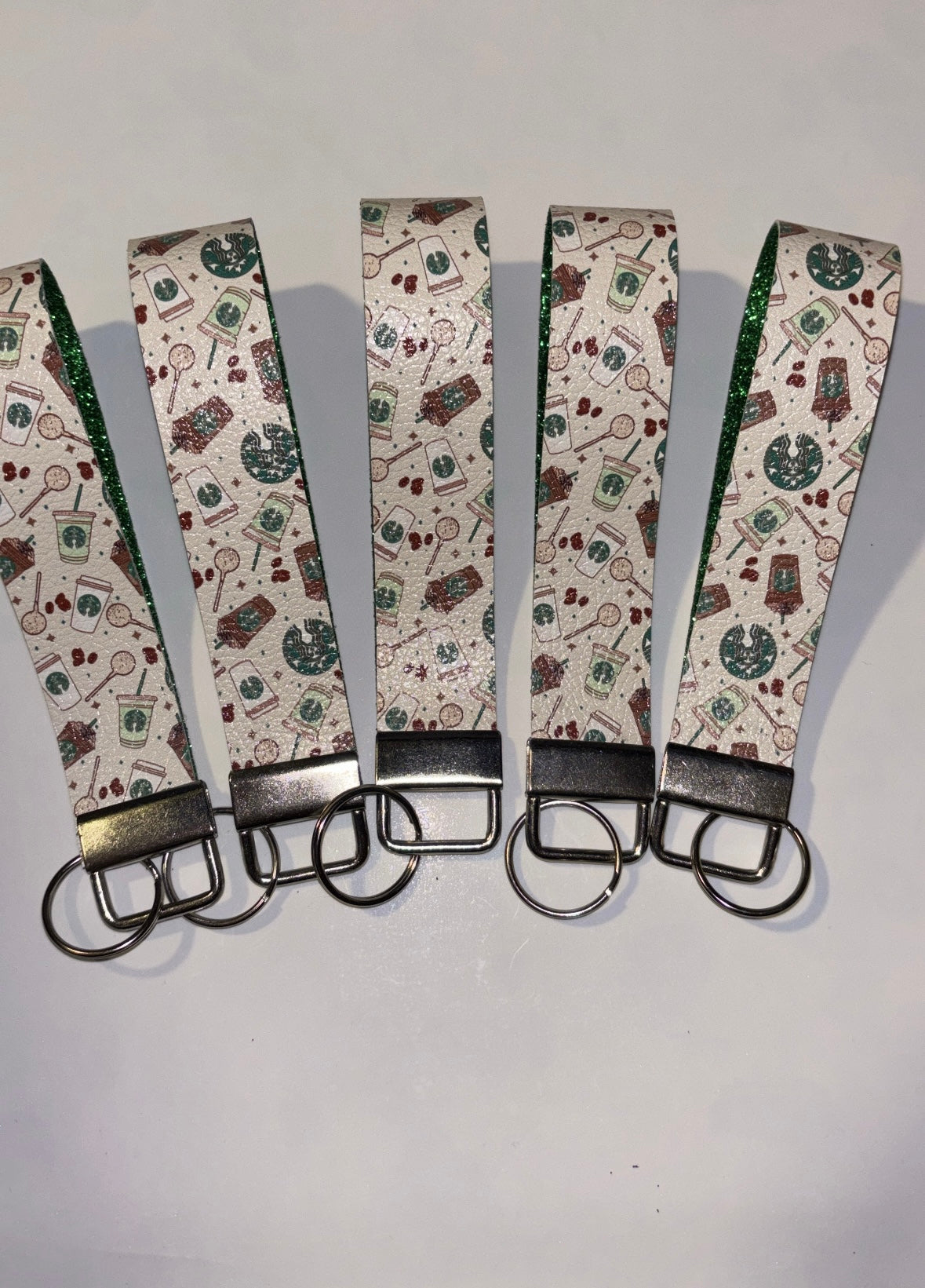 Coffee keychain wristlet
