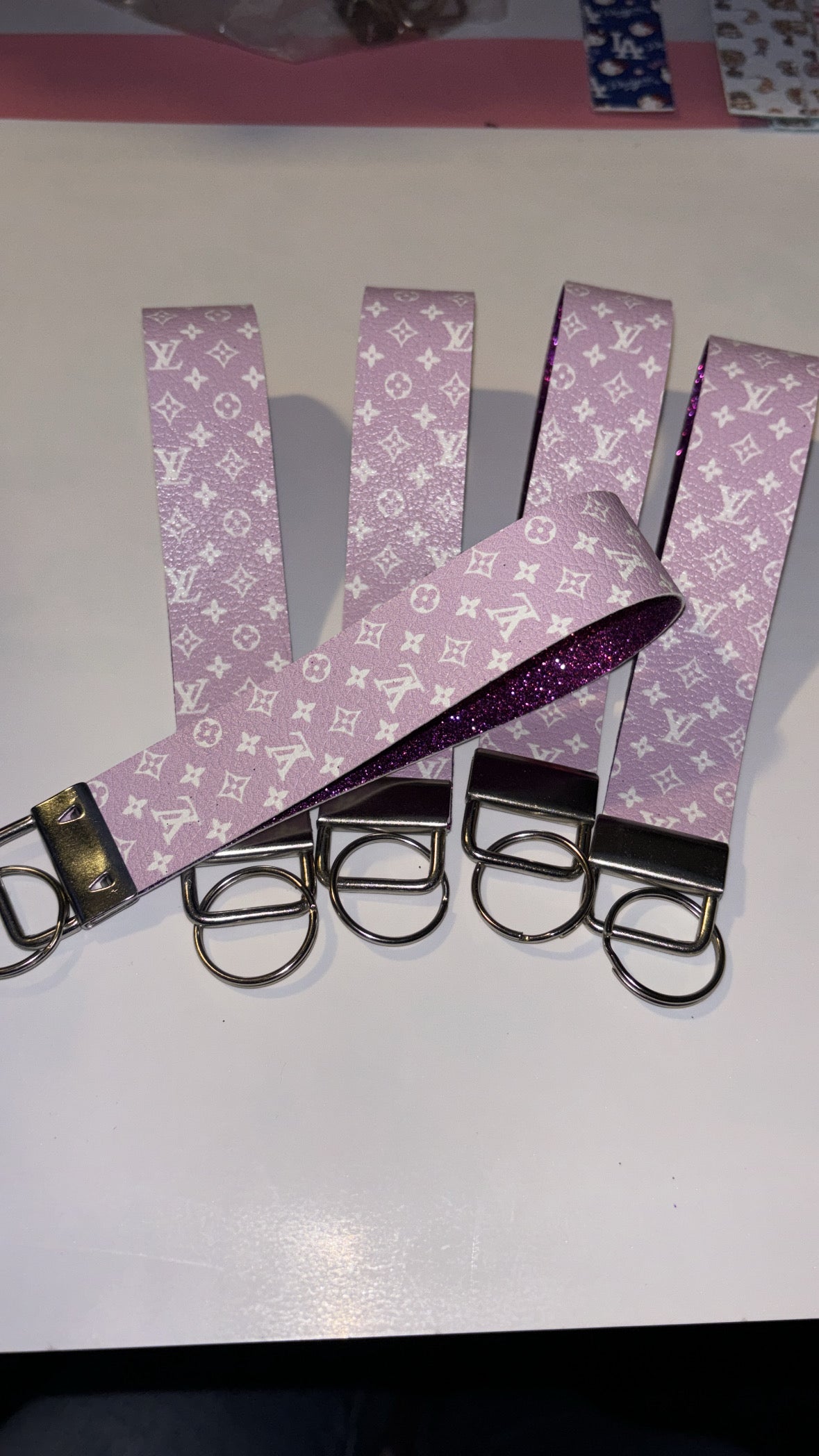 LV Lavender KeyChain