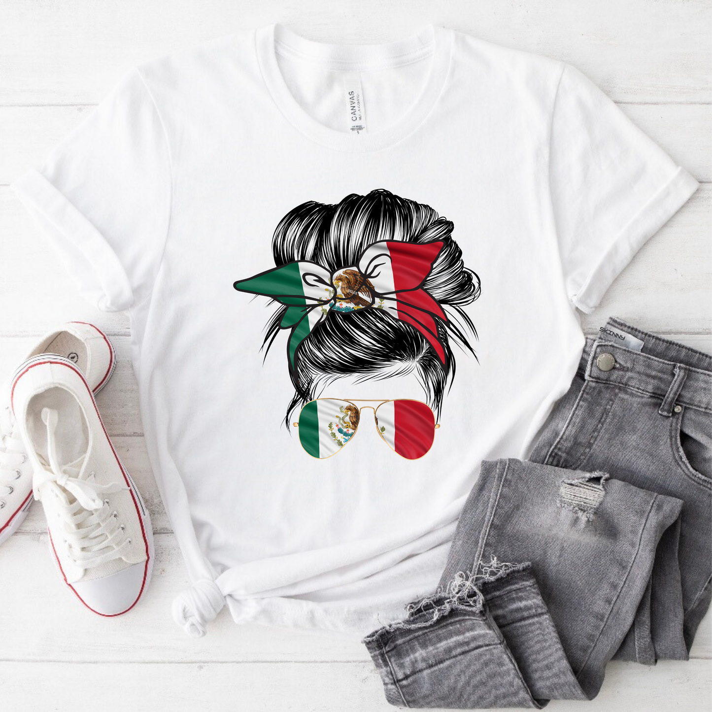 Mexican Mom bun T-Shirt