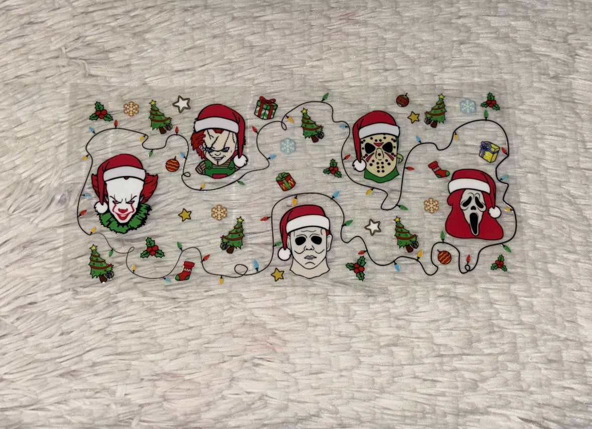 Xmas Horror Friends 16oz UVDTF WRAPS