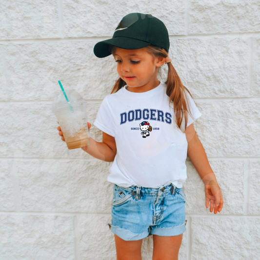 Kids Dodger Kitty tee